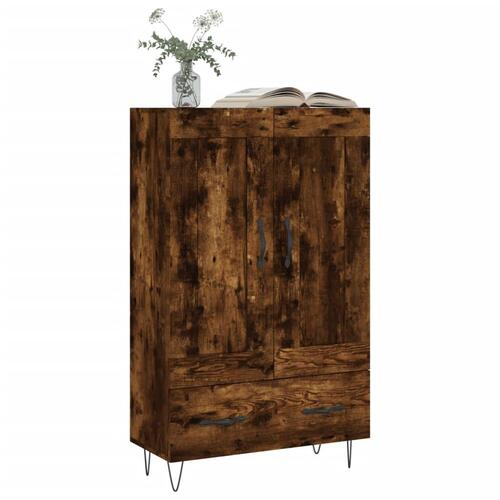 Skab 69,5x31x115 cm konstrueret træ røget sonoma-eg