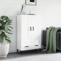 Skab 69,5x31x115 cm konstrueret træ hvid højglans