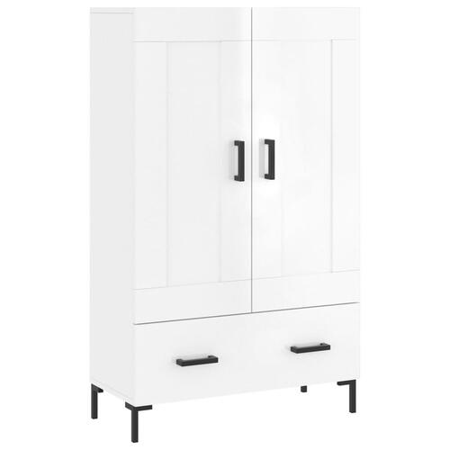 Skab 69,5x31x115 cm konstrueret træ hvid højglans