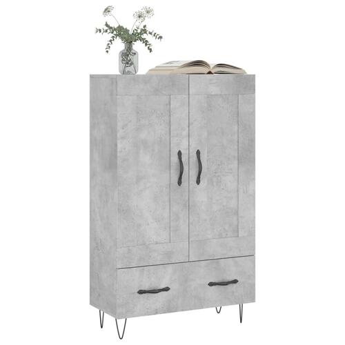 Skab 69,5x31x115 cm konstrueret træ betongrå