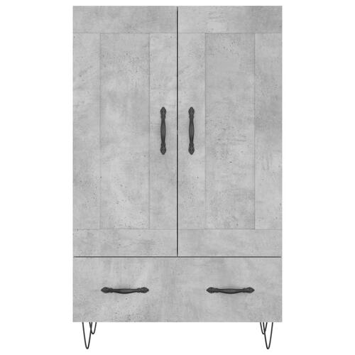 Skab 69,5x31x115 cm konstrueret træ betongrå