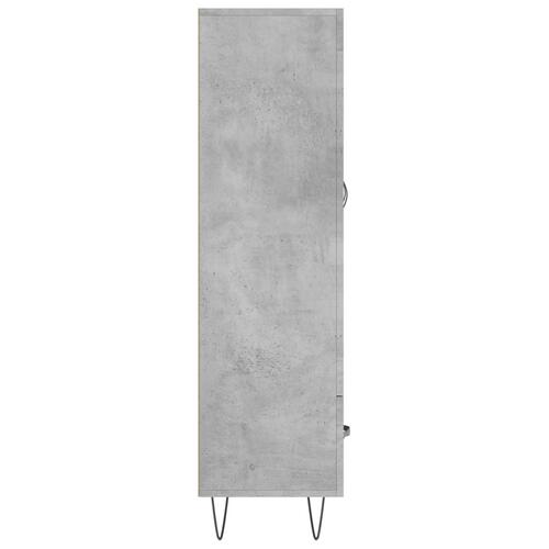 Skab 69,5x31x115 cm konstrueret træ betongrå