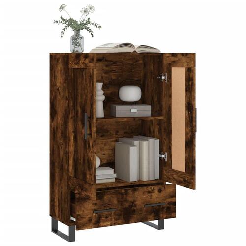 Skab 69,5x31x115 cm konstrueret træ røget sonoma-eg