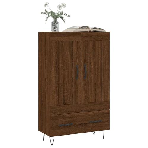Skab 69,5x31x115 cm konstrueret træ brun sonoma-eg