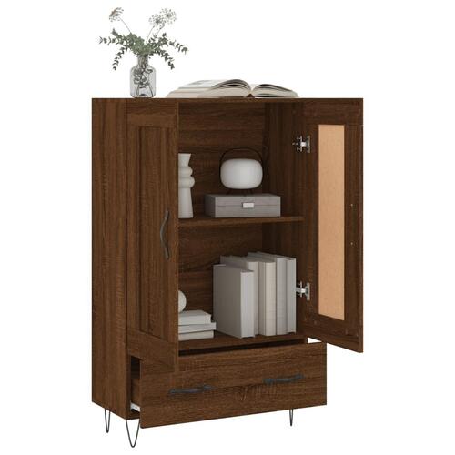 Skab 69,5x31x115 cm konstrueret træ brun sonoma-eg