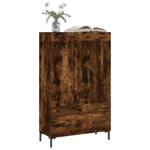 Skab 69,5x31x115 cm konstrueret træ røget sonoma-eg