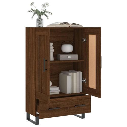 Skab 69,5x31x115 cm konstrueret træ brun sonoma-eg