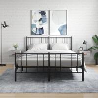 Væghængte sengeborde 2 stk. 35x35x20 cm grå sonoma-eg
