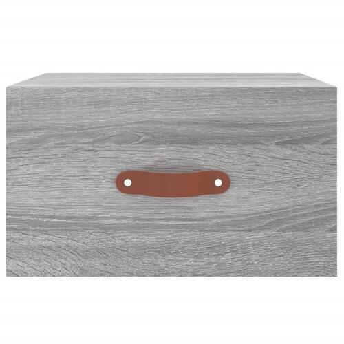 Væghængte sengeborde 2 stk. 35x35x20 cm grå sonoma-eg