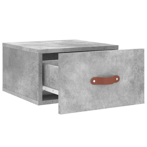 Væghængte sengeborde 2 stk. 35x35x20 cm betongrå