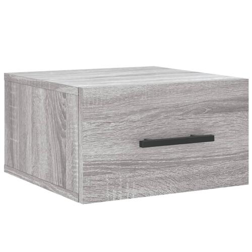 Væghængte sengeborde 2 stk. 35x35x20 cm grå sonoma-eg