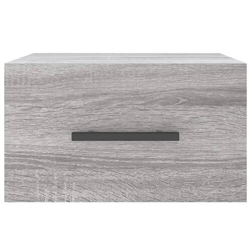 Væghængte sengeborde 2 stk. 35x35x20 cm grå sonoma-eg