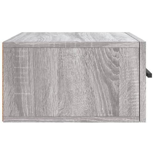 Væghængte sengeborde 2 stk. 35x35x20 cm grå sonoma-eg