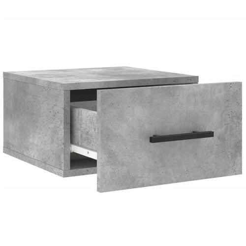 Væghængte sengeborde 2 stk. 35x35x20 cm betongrå