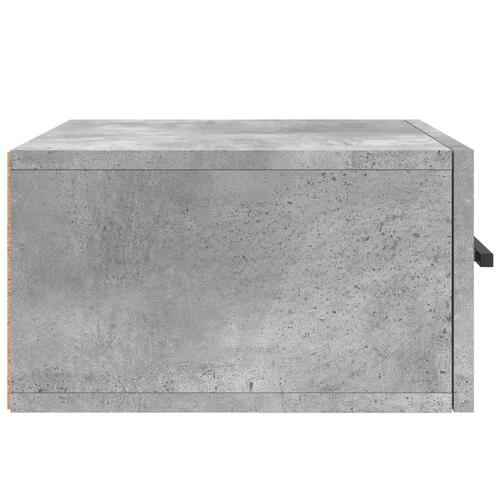 Væghængte sengeborde 2 stk. 35x35x20 cm betongrå