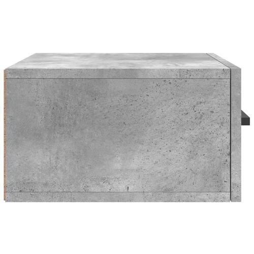 Væghængte sengeborde 2 stk. 35x35x20 cm betongrå