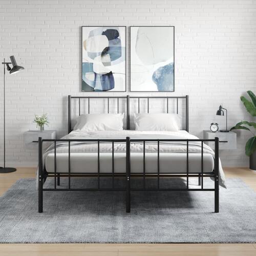Væghængte sengeborde 2 stk. 35x35x20 cm betongrå