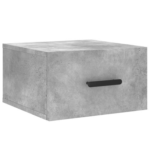 Væghængte sengeborde 2 stk. 35x35x20 cm betongrå