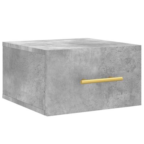 Væghængte sengeborde 2 stk. 35x35x20 cm betongrå