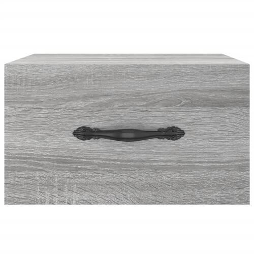 Væghængte sengeborde 2 stk. 35x35x20 cm grå sonoma-eg