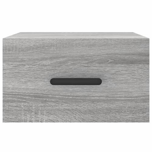 Væghængte sengeborde 2 stk. 35x35x20 cm grå sonoma-eg