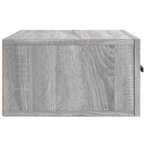 Væghængte sengeborde 2 stk. 35x35x20 cm grå sonoma-eg
