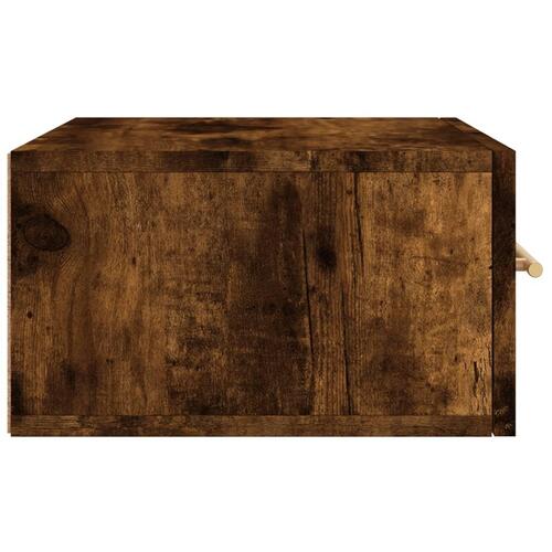 Væghængte sengeborde 2 stk. 35x35x20 cm røget egetræsfarve