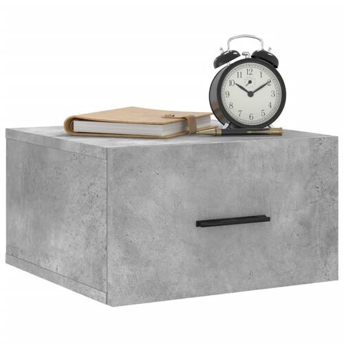 Væghængte sengeborde 2 stk. 35x35x20 cm betongrå