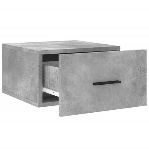 Væghængte sengeborde 2 stk. 35x35x20 cm betongrå