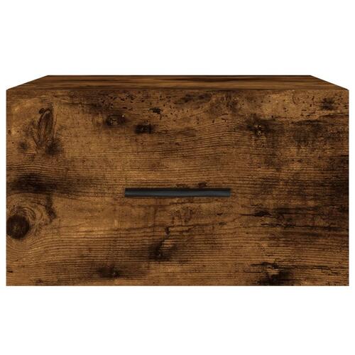 Væghængte sengeborde 2 stk. 35x35x20 cm røget egetræsfarve