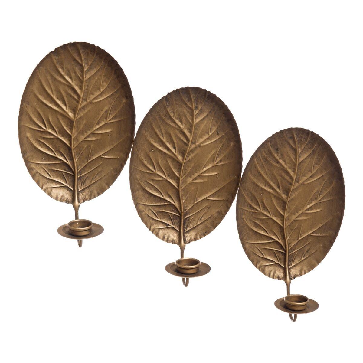 Lyseholder Guld Gylden Zink 67 x 14,5 x 40 cm