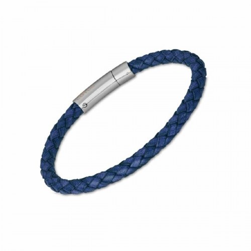 Lotus LS2141-2/1 armbånd til mænd - flettet blå med stållås