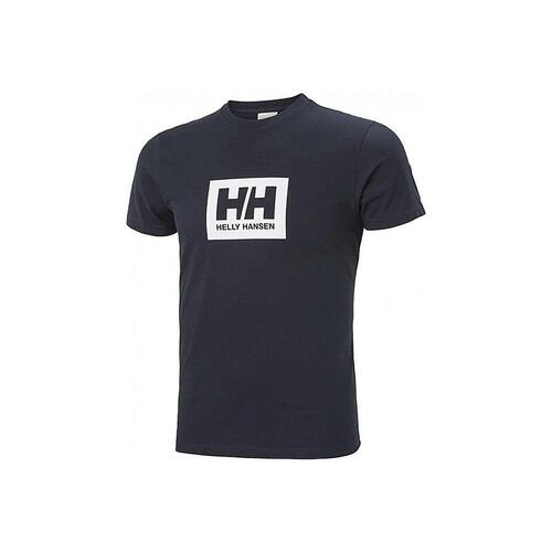 Kortærmet T-shirt til Mænd HH BOX T Helly Hansen 53285 599 Marineblå S