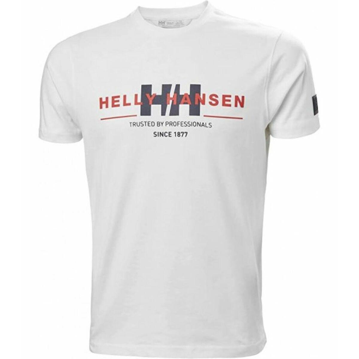 Kortærmet T-shirt til Mænd RWB GRAPHIC Helly Hansen 53763 001 Hvid S