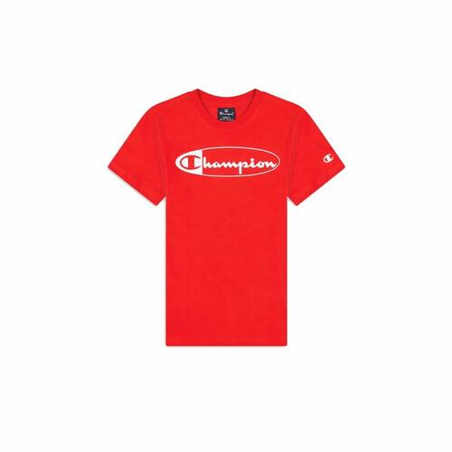 Kortærmet T-shirt til Børn Champion Crewneck Rød 9-10 år