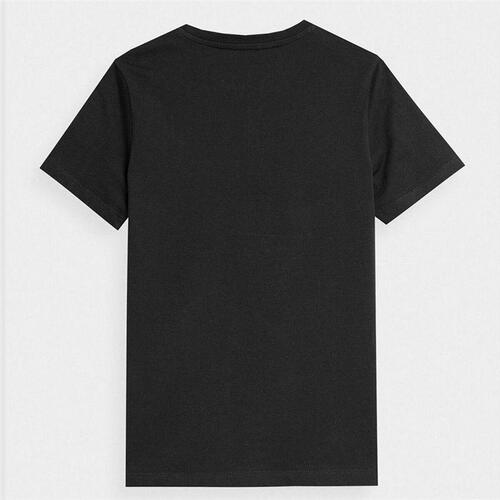 Kortærmet T-shirt til Børn 4F M294 Deep Sort 11-12 år