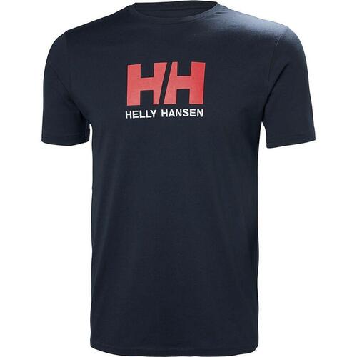 Kortærmet T-shirt til Mænd LOGO Helly Hansen 33979 597 Marineblå S