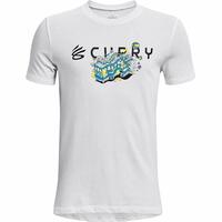 Kortærmet T-shirt til Børn Under Armour Curry Trolly Hvid 18-20 år