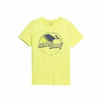 Kortærmet T-shirt til Børn 4F JTSM012 Gul 8-9 år