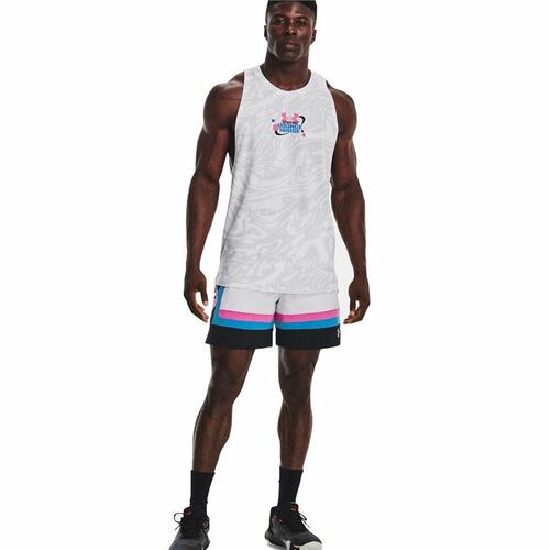 Basketball shorts til mænd Under Armour Baselin Hvid S