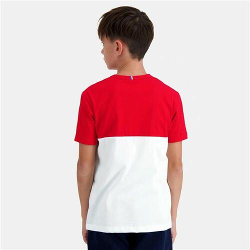 Kortærmet T-shirt til Børn Le coq sportif N°2 Tricolore Hvid 12 år