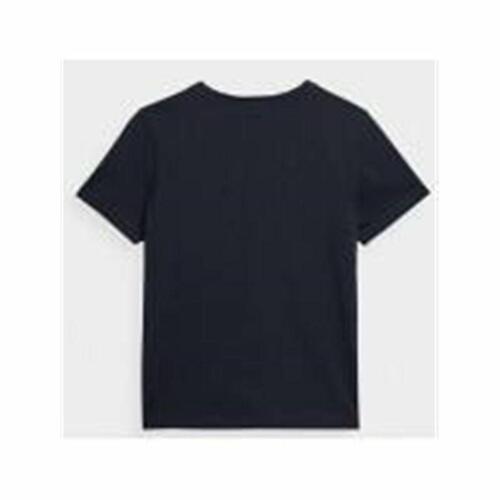 Kortærmet T-shirt til Børn 4F M291 Sort 6-7 år