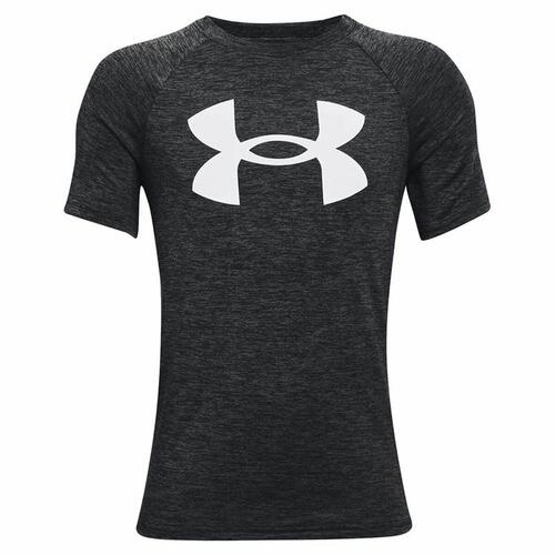 Kortærmet T-shirt til Børn Under Armour Tech Twist SS Sort 7 år