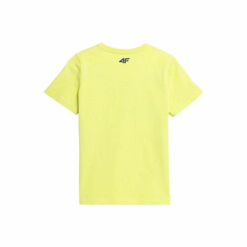 Kortærmet T-shirt til Børn 4F JTSM012 Gul 10-11 år