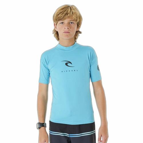 Kortærmet T-shirt til Børn Rip Curl Corps L/S Rash Vest Blå Lycra Surf 10 år