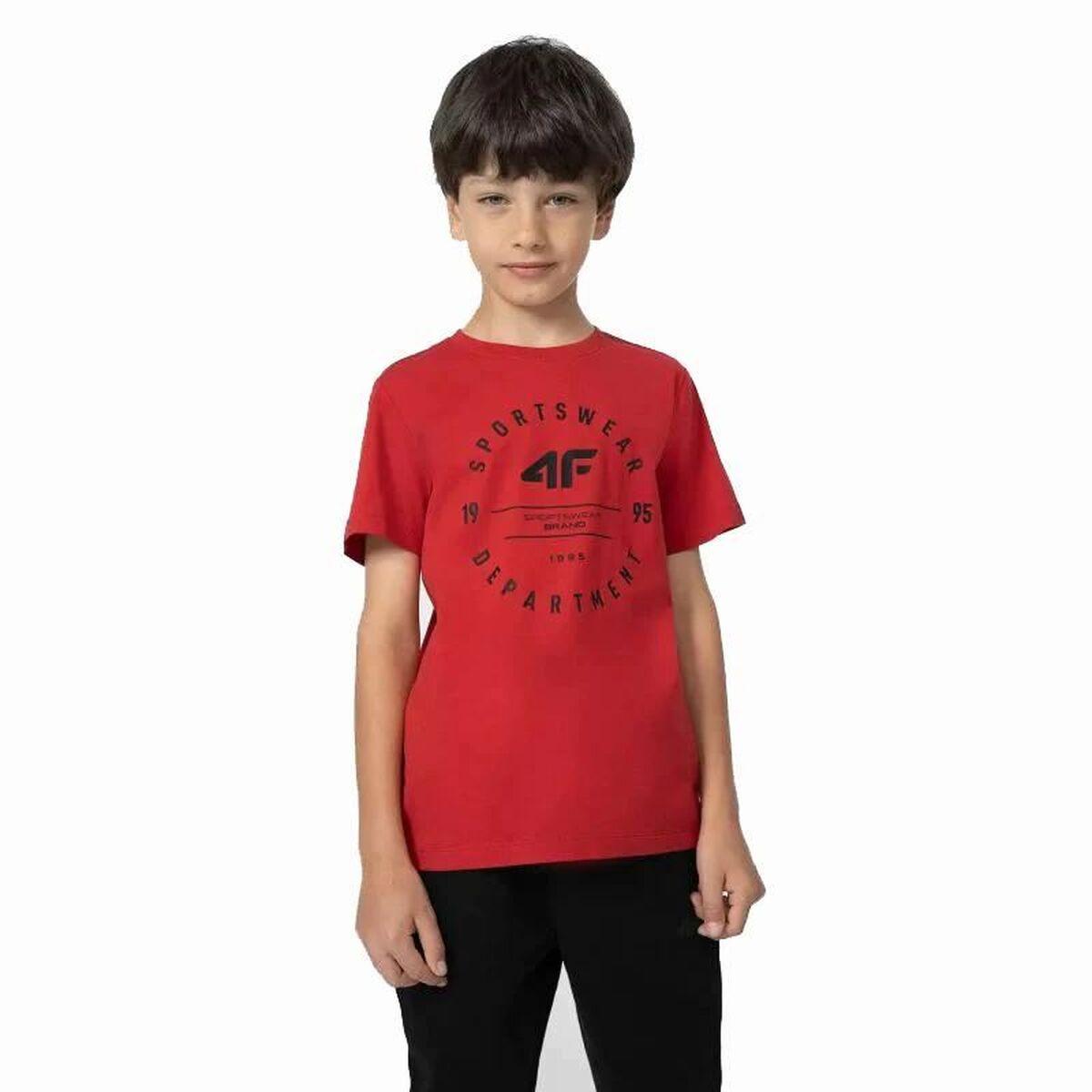 Kortærmet T-shirt til Børn 4F M294 Rød 14-15 år
