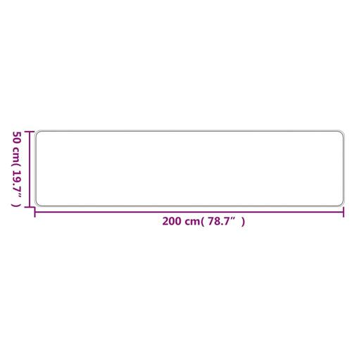 Tæppeløber 50x200 cm sisallook antracitgrå