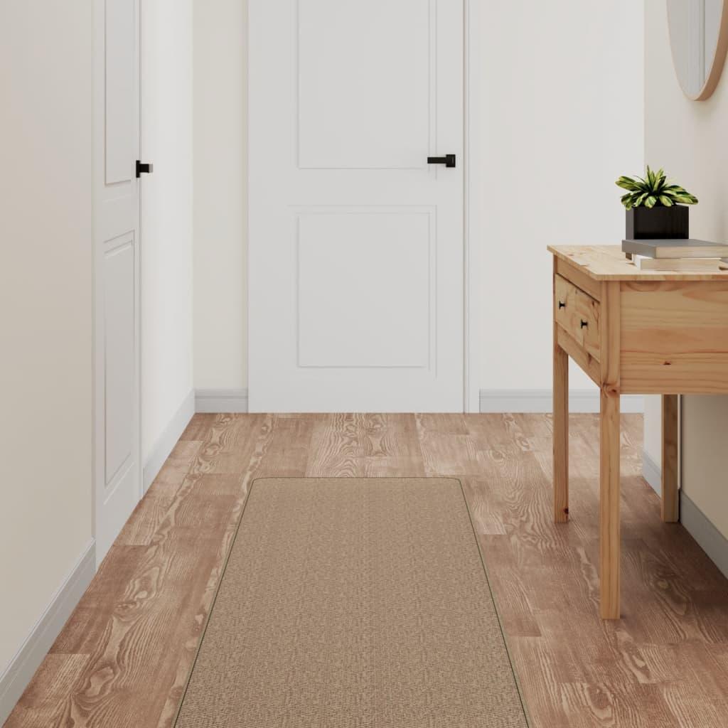 Tæppeløber 50x200 cm sisallook sandfarvet billede