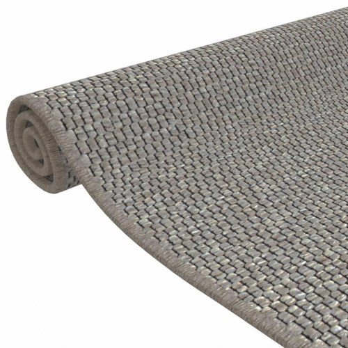 Tæppeløber 50 × 100 cm i sisal-look - sølvfarvet, vaskbar