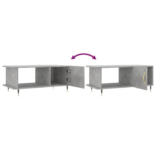 Sofabord 90x50x40 cm konstrueret træ betongrå
